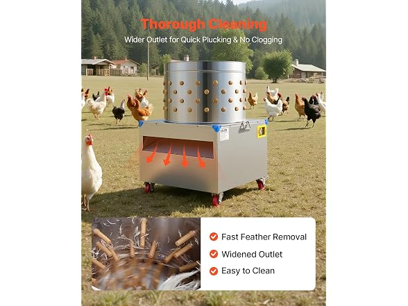 VEVOR Chicken Poultry Plucker 2200W