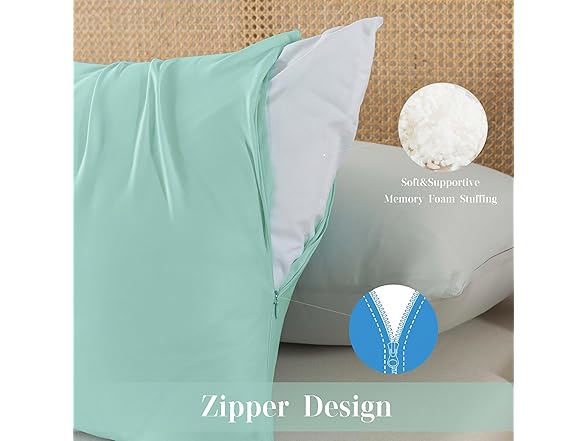 Body Pillow with Zippered Cooling Cover