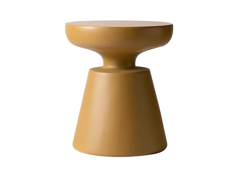 LeisureMod IST17BR Isle Fiberstone Outdoor Side Table 
