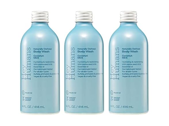 3Pk Coconut Mint Moisturizing Body Wash