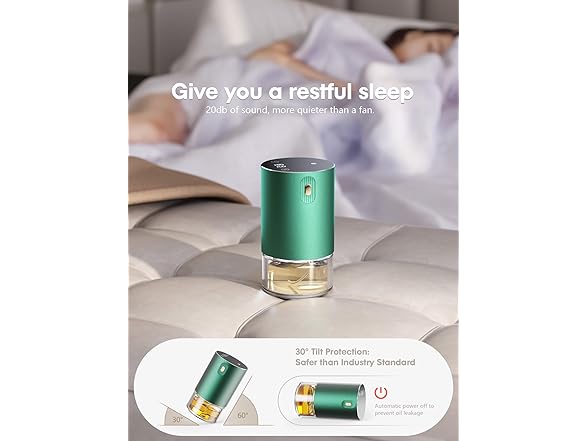 Waterless Oil Diffuser Rechargeable Green