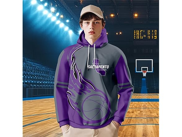 Men's 3D Printed Basketball Hoodies