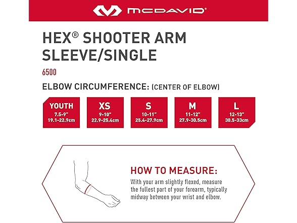 McDavid Hex Shooter Arm Sleeve Small