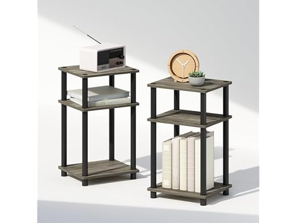 Furinno 3-Tier Nightstand 2-Pk
