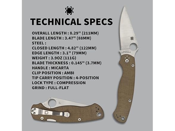 Spyderco Military 2 Signature Knife 3.47"