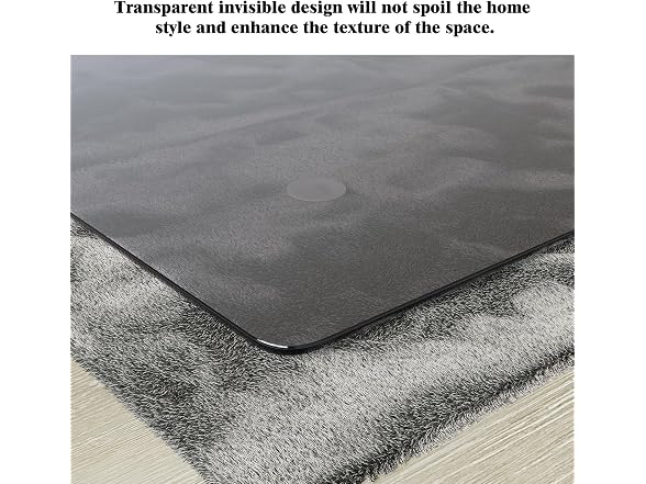 Koonmi Grey Glass Chair Mat 40" x 60"