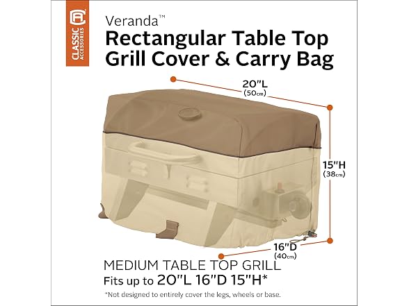 Water-Resistant Table Top Grill Cover