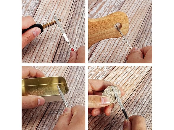 Auniwaig CON-33 2Pcs Diamond Needle File