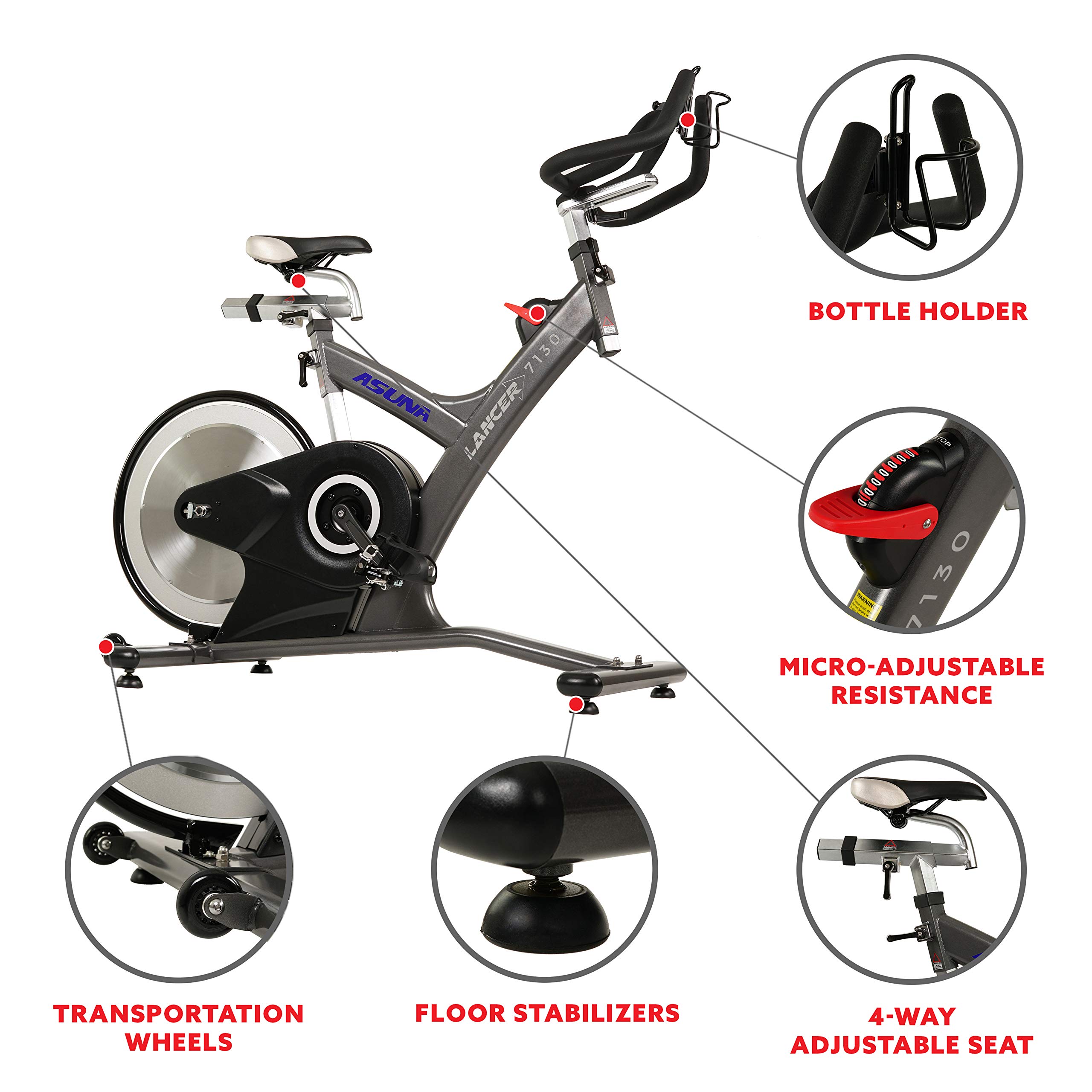 Sunny Health & Fitness Asuna 7130 Lancer Cycle Exercise Bike - Gallery 14