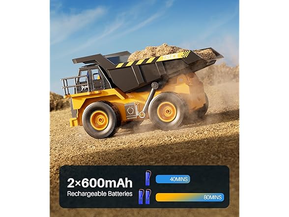 Geyiie RC Dump Truck Toy for Kids