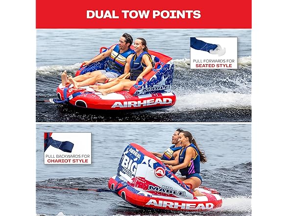 Airhead 1-2 Rider Inflatable Towable Tube