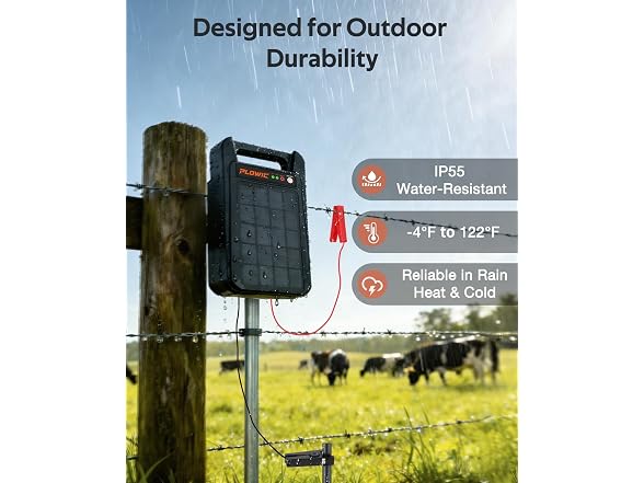 PLOWIC Solar Electric Fence Charger