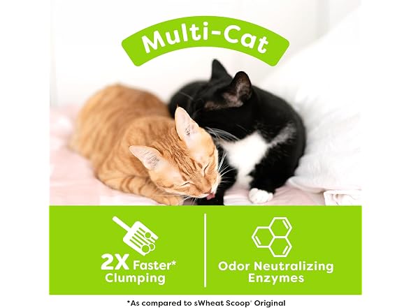 sWheat Scoop Natural Wheat Multi-Cat Litter