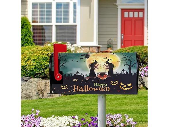 ZZKKO Magnetic Mailbox Covers Halloween