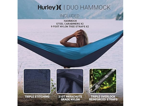 Hurley Duo Camping Hammock - 1 Person