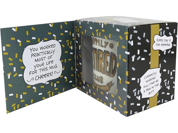 Happily Retired Club Greeting Card Coffee Mug