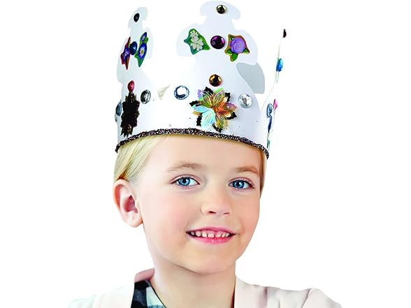 Hygloss White Paper Crowns 12 Pack