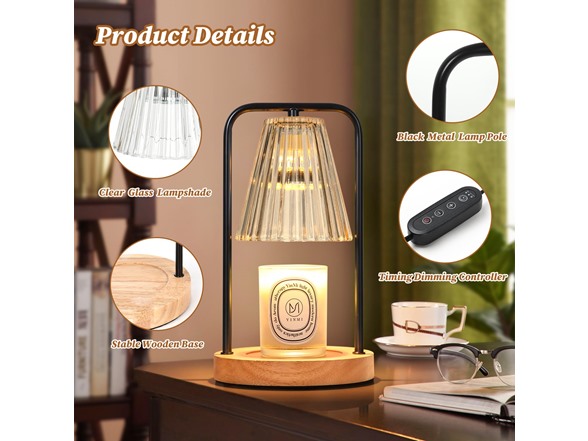 VerRon Jar Candle Warmer Lamp