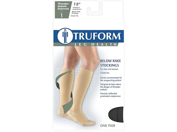 Truform Anti Embolism Stockings Black Large