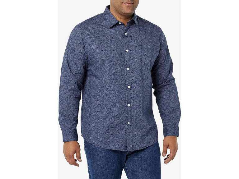 AE Mens LS RegularFit Stretch Poplin Shirt - Gallery 11