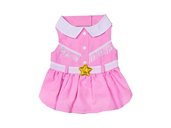 Doggy Parton Pink Cowgirl Collared Dress - XS