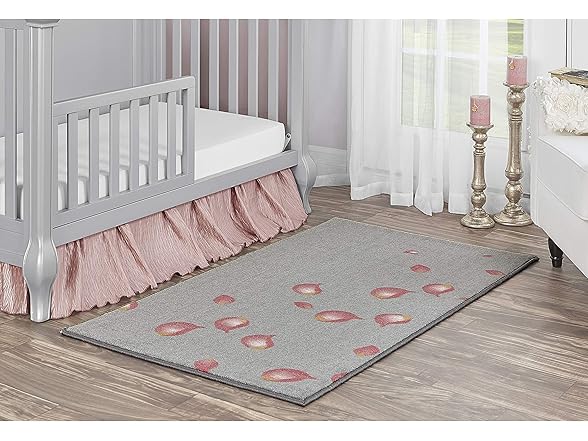 Evolur Aurora Pink Petals Nursery Rug