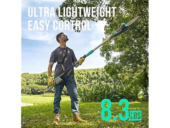 Litheli Cordless Pole Saw,10-Inch 40V Pole Saws for Tree Tri (Open Box)