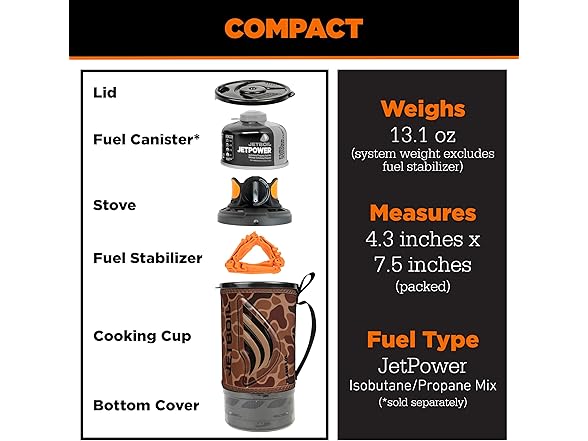 Jetboil Flash 1.0L Portable Fast Boil Stove