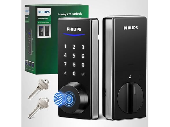 Philips DDL210X Fingerprint Keyless Entry Door Lock Satin