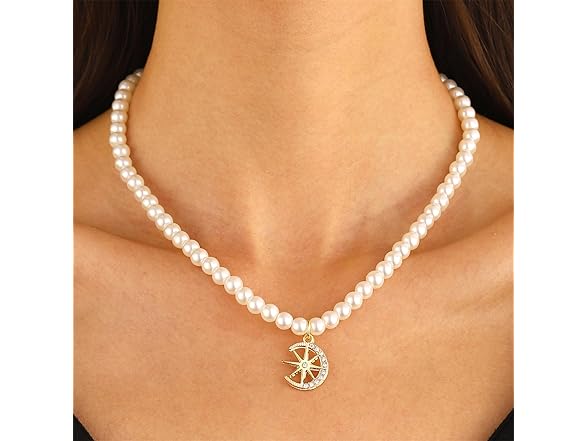 Dreuyet Faux Pearl Earring and Necklace