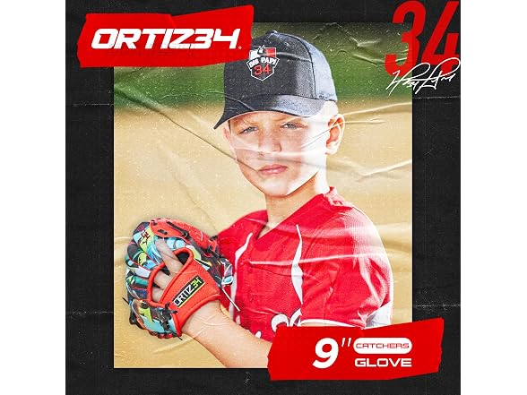 Ortiz34 Graffiti T-Ball Glove- 9" David Ortiz