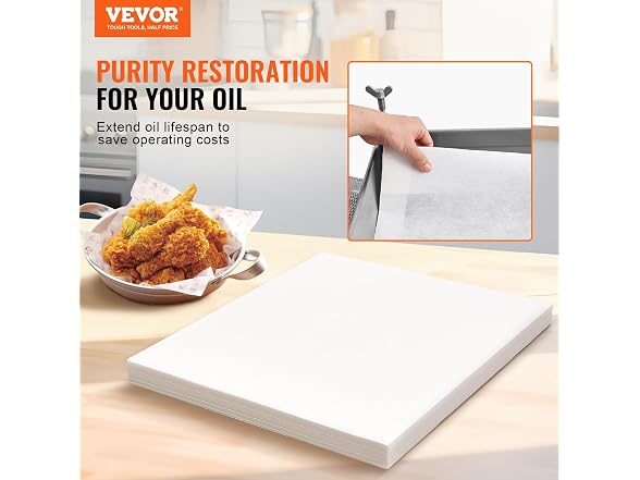 VEVOR Fryer Filter Paper 100-Pack