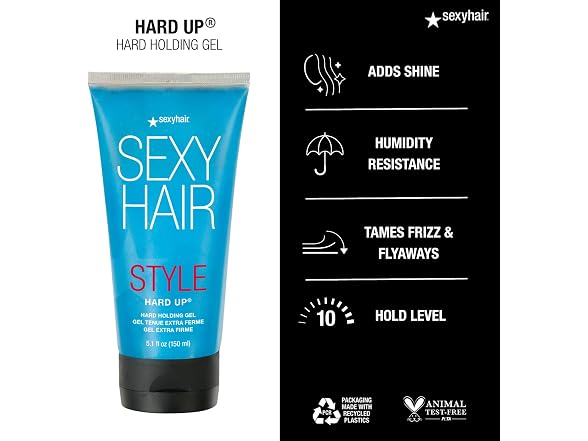(3 Pack) Sexy Hair Style Sexy Hair Hard Up Hard Holding Gel, 1.7 oz