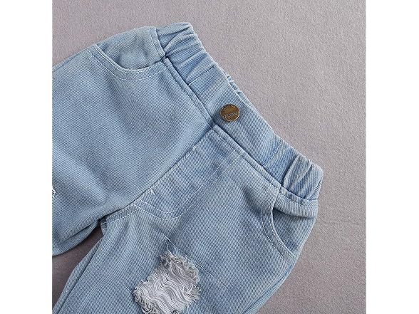 Ciycuit (0-6 MOS) Newborn Baby Girl Lace Jeans