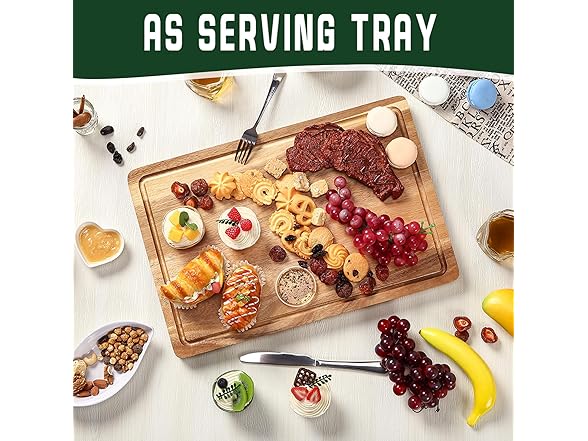 GarveeHome 18 in x 12 in Acacia Wood Cutting Board