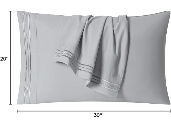 Clara Clark Pillow Cases Standard Size