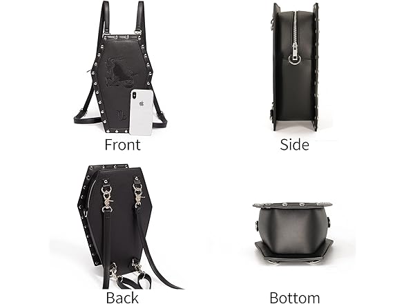 Taurus Embroidered Gothic Coffin Bag
