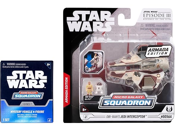 Jazwares Star Wars Micro Galaxy Squadron Jedi Interceptor Mystery Bundle 