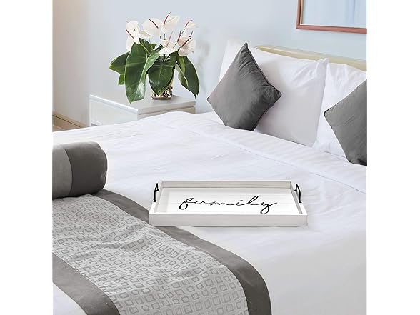 Elegant Wood Serving Tray 15.5x12