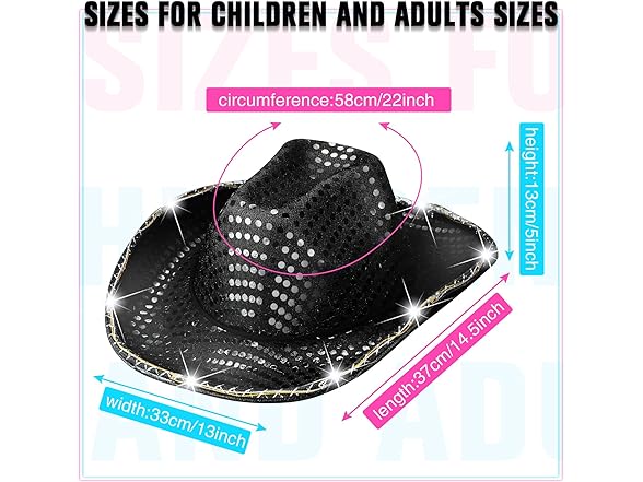 20 Pack Flashing Lights Cowboy Hat