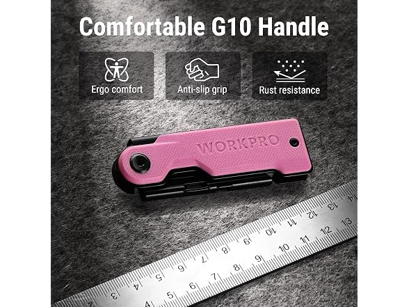 WORKPRO Folding Utility Knife,Pink
