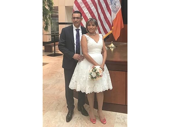 Short Lace Wedding Dresses Knee Length