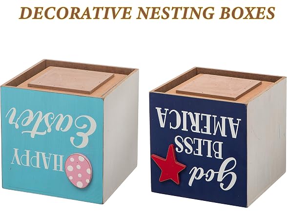 Glitzhome 4th of July Patriotic Porch Decor