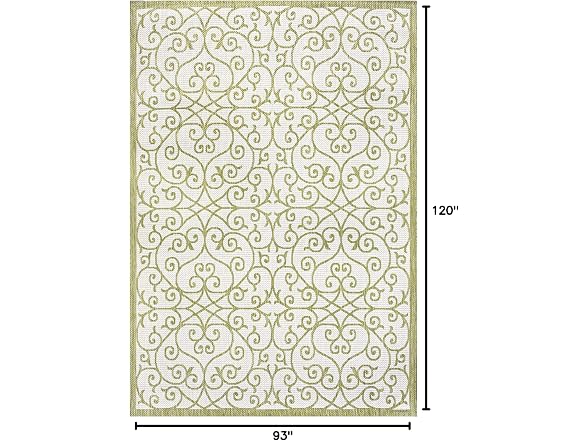 JONATHAN Y Vintage Filigree 8x10 Green