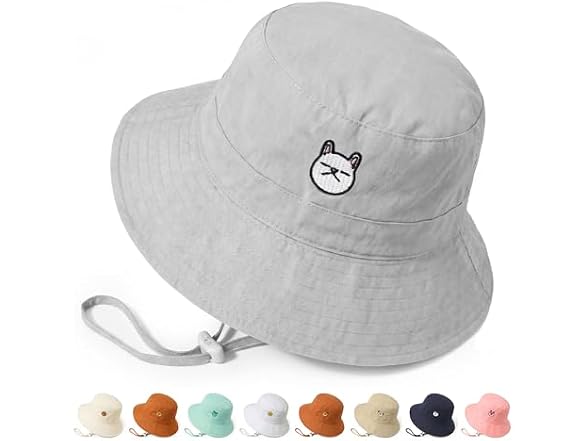 RIVBOS Toddler Sun Hat UPF 50+ Wide Brim