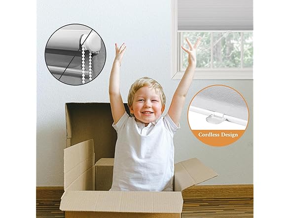 Atxbyoh Cordless Blackout Cellular Shades for Indoor Windows