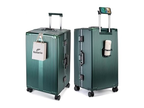feilario Aluminum Frame Checked Luggage