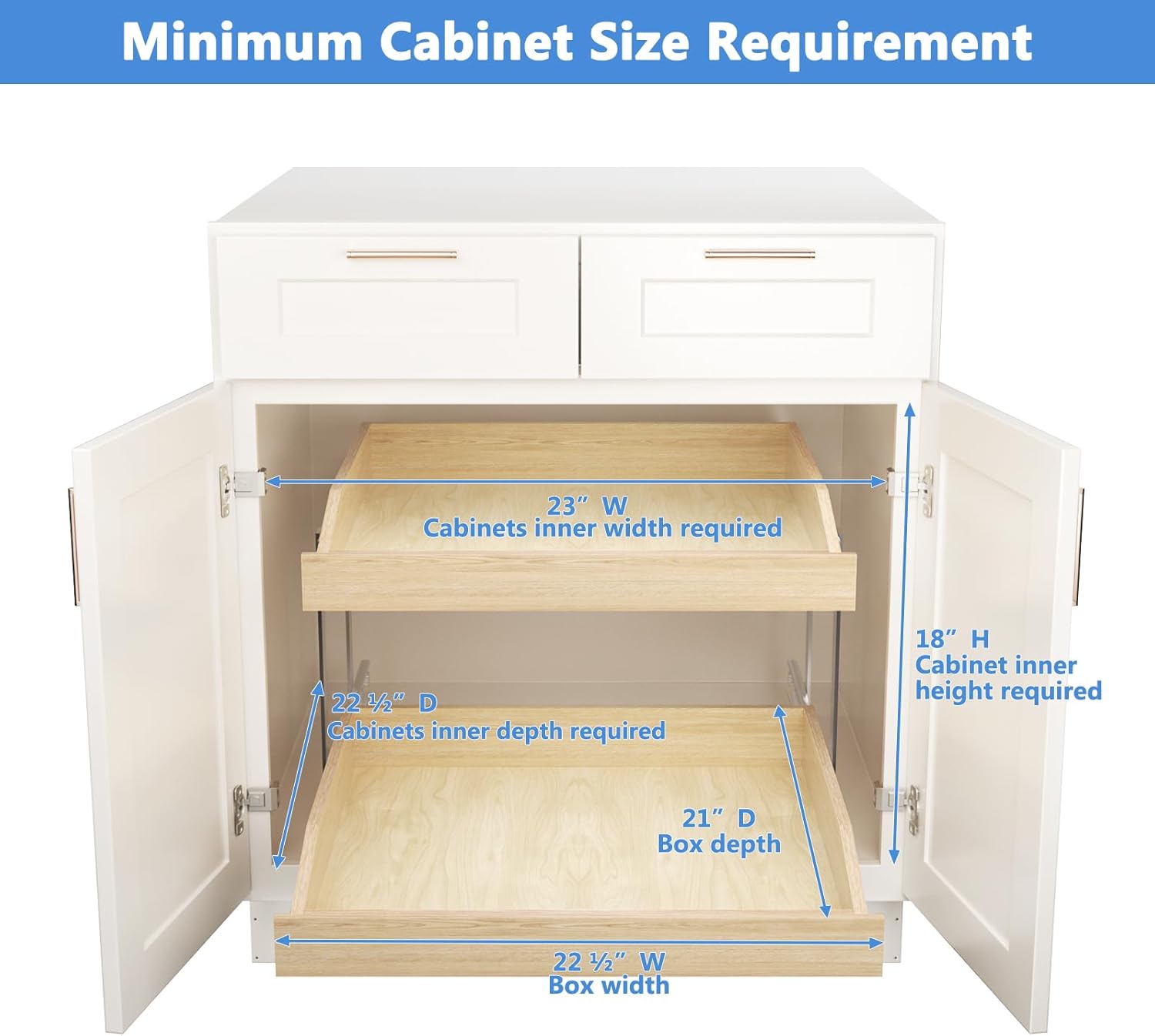 LOVMOR 2 Tier Soft Close Pull Slide Out Cabinet Organizer - Gallery 6