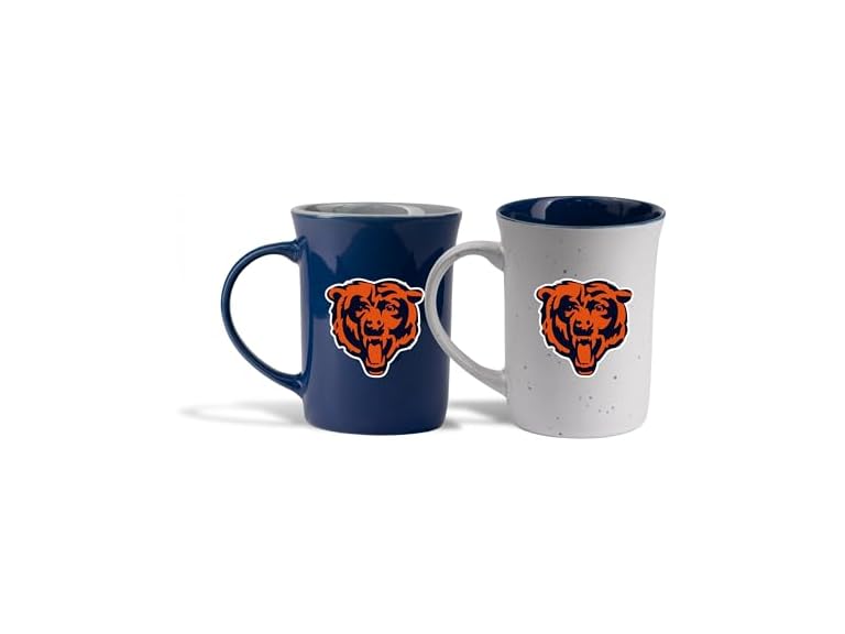 The Memory Company Officially Licensed NFL Home/Away Speckle Ceramic Coffee Mugs Set of 2-16 oz Premium Team Logo Drinkware Set