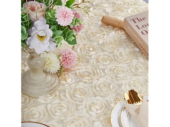 QueenDream 90 inch Round Tablecloth